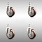 Service Caster 4 Inch 316SS Maroon Polyurethane Wheel Swivel 3/8 Inch Threaded Stem Caster Set SCC-SS316TS20S414-PPUB-MRN-381615-4 - alternate 1